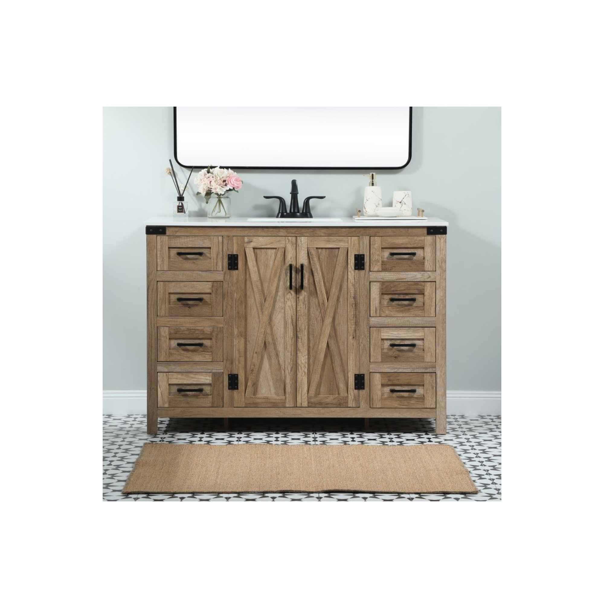 Slayton 48'' Single Bathroom Vanity, Natural Oak