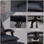 Chaise de bureau en microfibre avec massage, chauffage et repose-pieds, gris