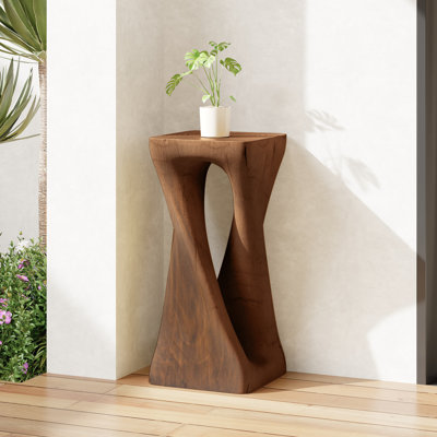Outdoor Side Table, Twist Shape End Table, Accent Table For Indoor, Outdoor
