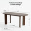 Ensemble de table de salle à manger 7 pièces 7 pièces avec 6 chaises rembourrées-130671910-130671911-130671912