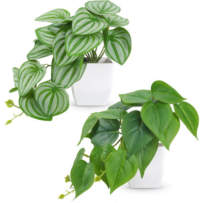 2 pièces de plantes artificielles artificielles pour la salle de bain
