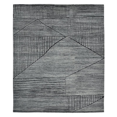 Arlington Moraccan Gray Hand-Knotted Area Rug