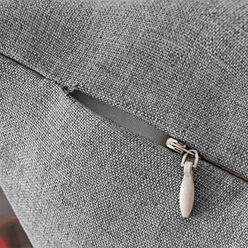 Set of 2 solid color Indoor/Outdoor Throw Pillows Lumbar support FULL set with inserts 12"x20", Gray, Rectangle 12"H x 20"W