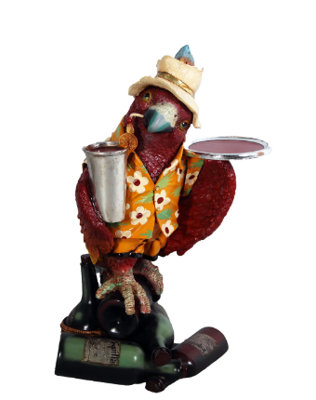 Jahmaal Large Parrot Butler Statue