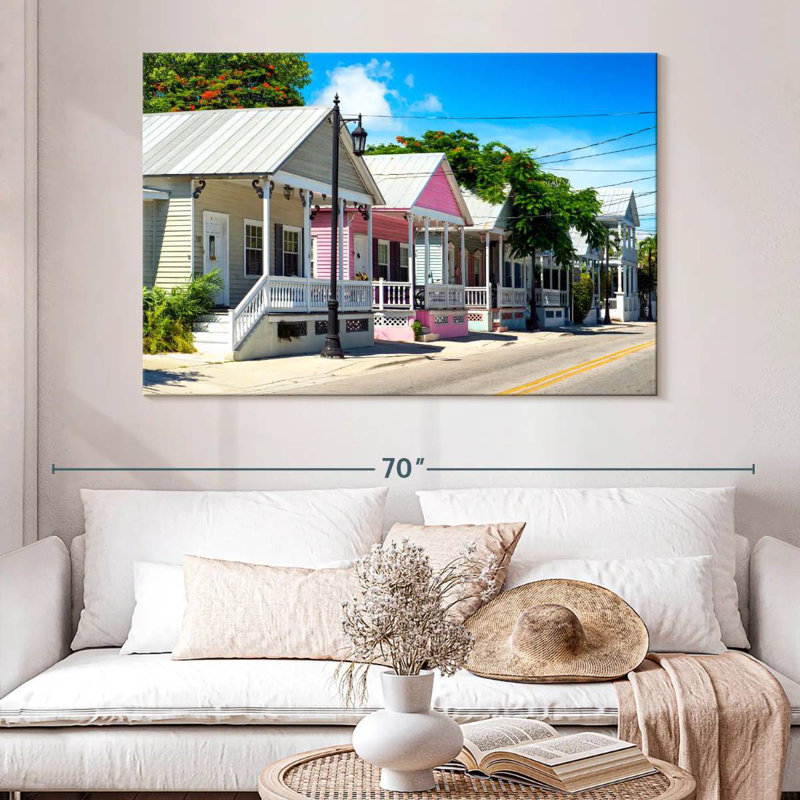 Key West Lilie - The Pink House, 34" H x 51" W