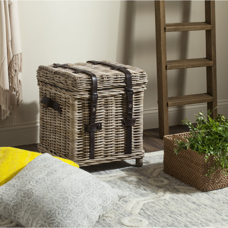 Table de bout avec rangement Vin, Naturel