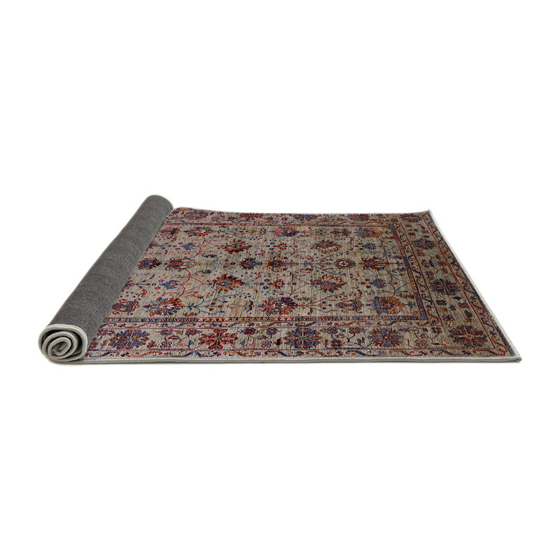 Tapis brun à motif oriental, Rond 3 pi