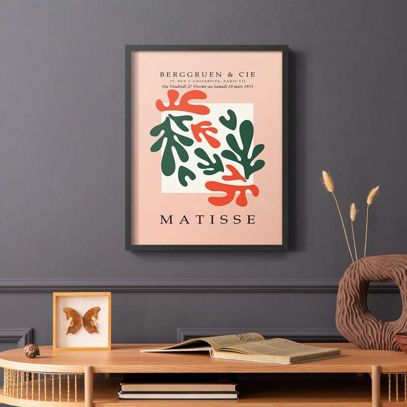 Impression encadrée Matisse Cccxxx - Bois massif, Noir, H 14 po x l 11 po