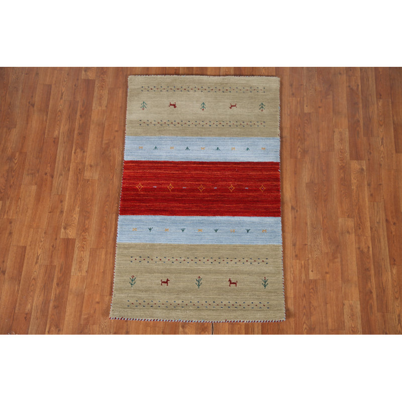 Striped Gabbeh Oriental Rug 3x5