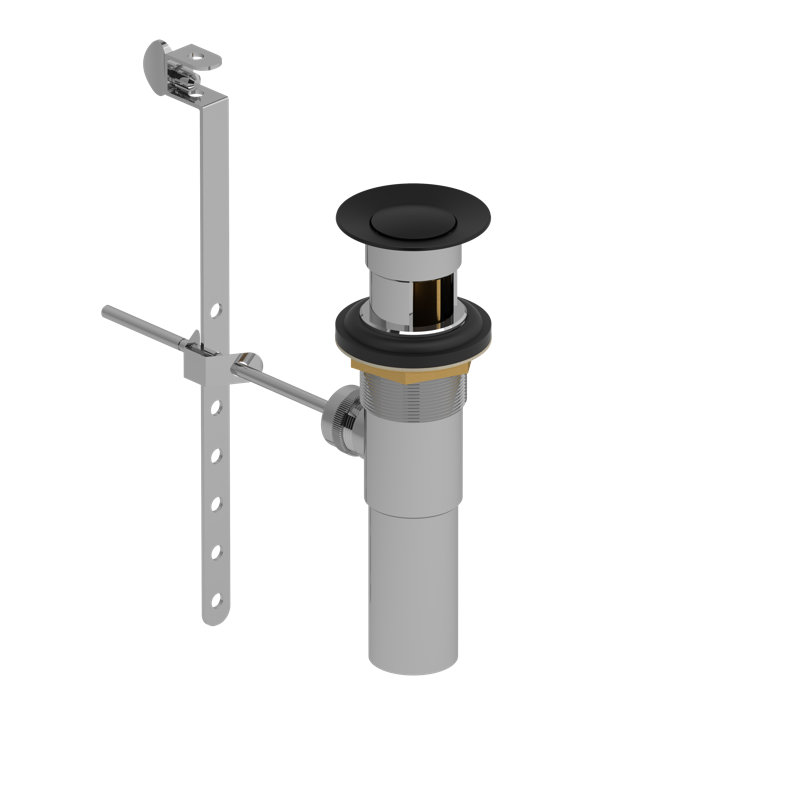 Drain escamotable pour lavabo avec trop-plein Riobel, Noir