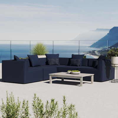 Modway Saybrook Outdoor Patio Upholstered 5-Piece Sectional Sofa by Modway