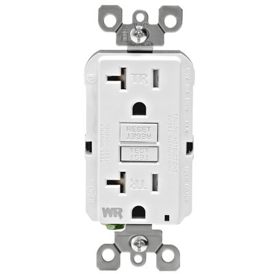 Leviton SmartlockPro 20 Amp 125 Volt Duplex Watthite GFCI Outlet 5-20R 1 Pack