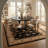 Rug Branch Yasmin 4' x 6' (3'9" x 5'6") Cream/Black Persian Medallion Indoor Area Rug, Traditional, Low Pile, Stain-Resistant Carpet - Living Room, Bedroom, Dining Room, and Kitchen-1377817461