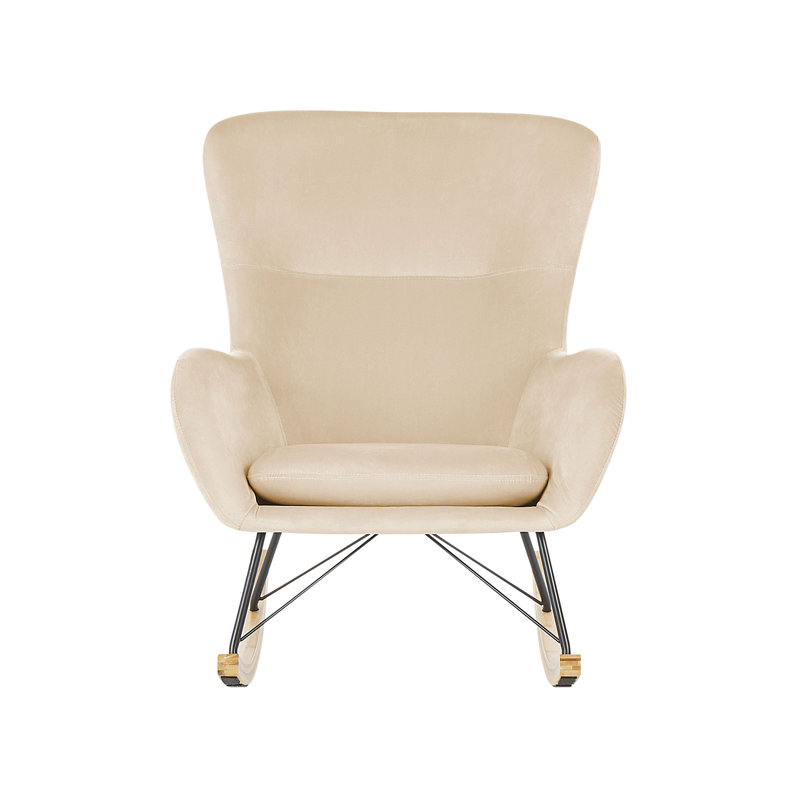Pandora Upholstered Rocking Chair, Beige