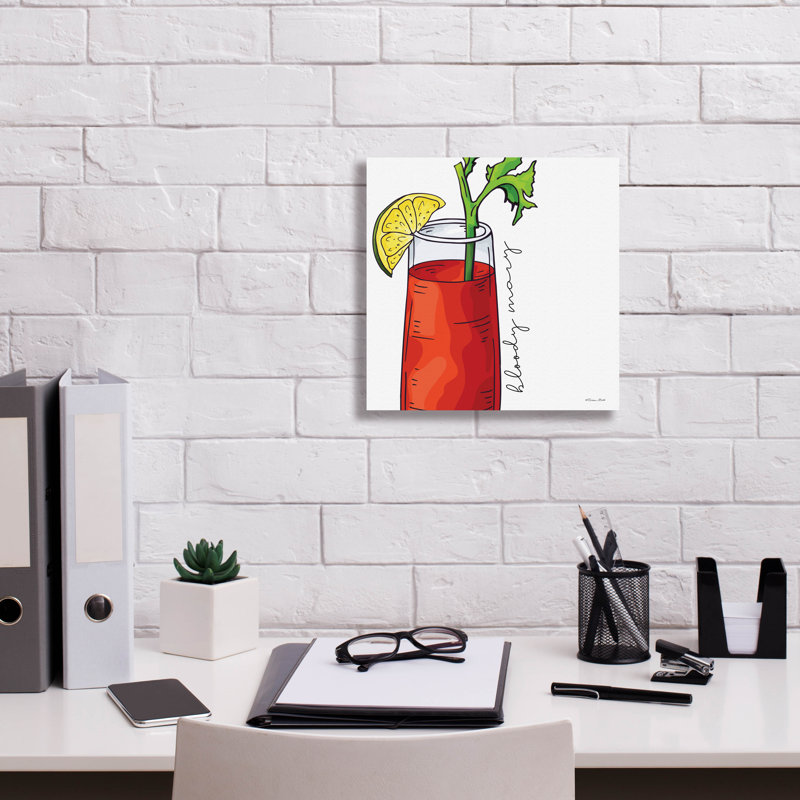 «Bloody Mary» par Susan Ball, art mural sur toile, 12 po x 12 po, H 12 po x l 12 po
