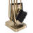 Modern Ember Levi 5 Piece Fireplace Tool Set in Wood Handles-104343375