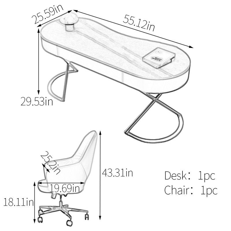 Bureau moderne et luxueux, Gris