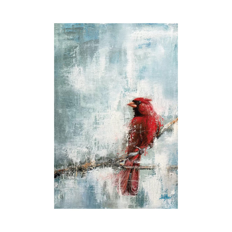 Wintry Red by Christopher Lyter - Print on Canvas, Wrapped Canvas, 30.48 cm H x 45.72 cm W