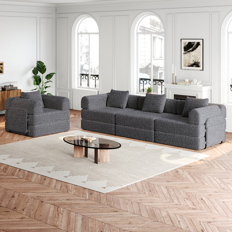 Chenille convertible avec poches de rangement latérales, idéale pour recevoir des invités, rangement pliant, jeu confortable