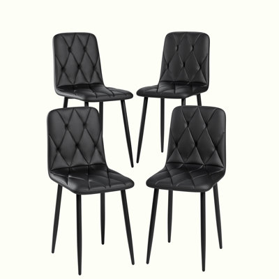 Ensemble de 4 tabourets de bar rembourrés