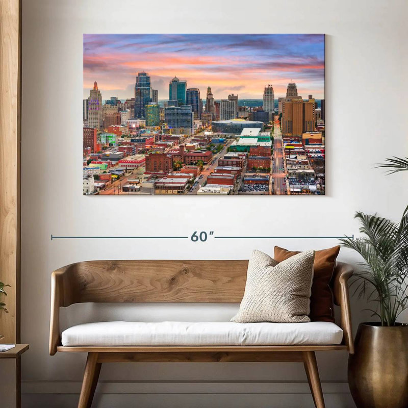 Kansas Cityscape, H 32 po x l 48 po