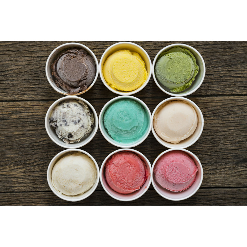 «Ice Cream Flavors Context» par Tatomm - photographie sur toile tendue, H 8 po x l 12 po