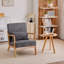 Chaise d'appoint Mid-Century moderne en bois d'hévéa durable-120886796-120886794