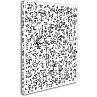 «Small Flowers» par Arzel, impression sur toile tendue
