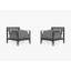 Ensemble de conversation pour fauteuil d'extérieur gris anthracite gris anthracite