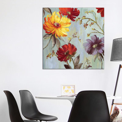 Field Flowers II - Wrapped Canvas Painting