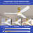 56-Inch Ceiling Fan with LED Light, App & Remote Control, Reversible DC Motor-1119254345-1119254346