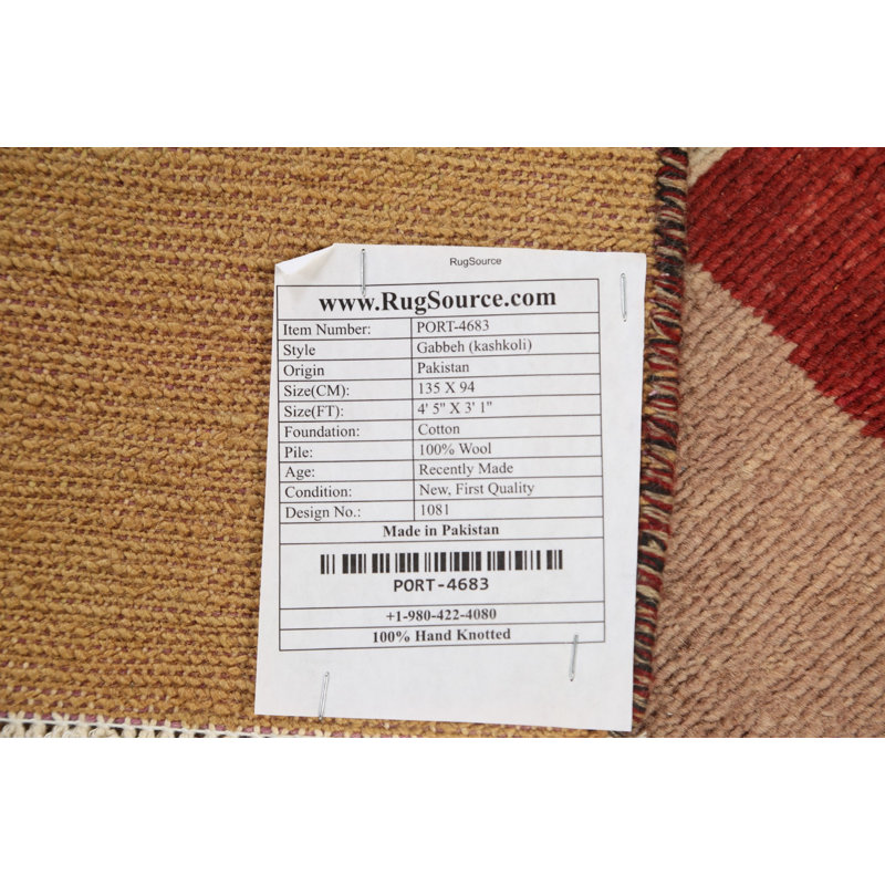 One-of-a-Kind 3'1" X 4'5" New Age Wool Area Rug in