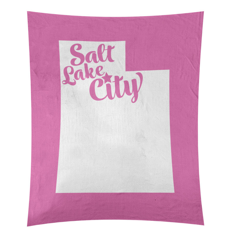 Tapisserie murale Salt Lake City Utah, H 27,5 po x l 37,5 po, Rose