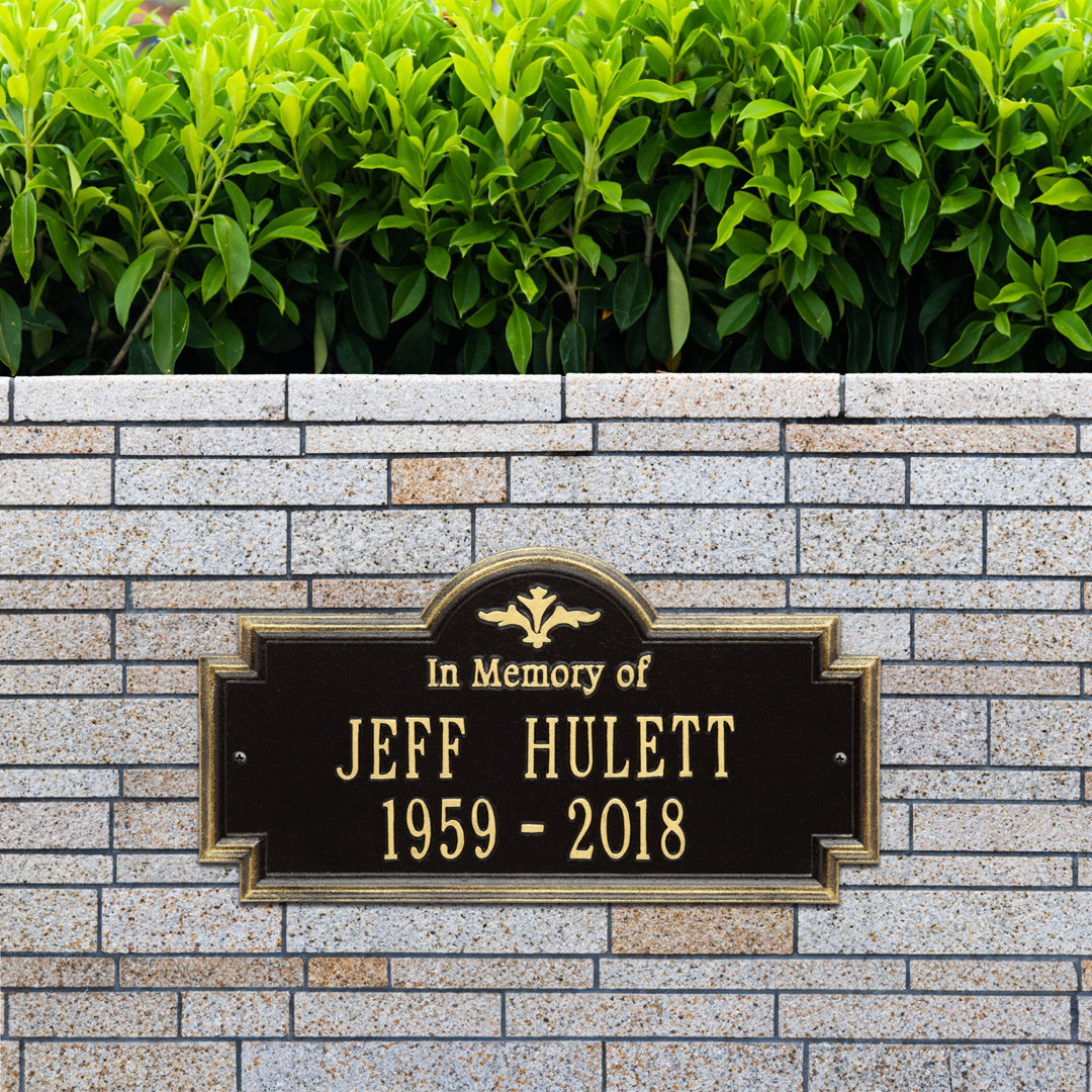 Arlington 'In Memory of' Memorial Plaque Whitehall Products 