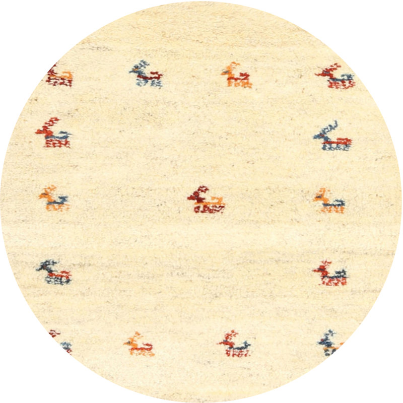 Surface beige contemporaine tapis, Rond 8 pi