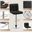Tabouret de bar réglable en hauteur en similicuir avec dossier et repose-pieds-1770324612