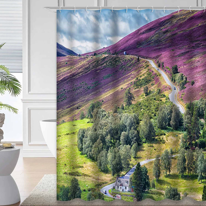 Rideau de douche avec 12 crochets Scottish National Park, L 72 po x l 84 po