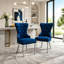 Ensemble de 2 chaises contemporaines en velours touffeté au design élégant-1465933151