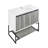 Marseille 36 Single, Two Doors, One drawer, Open Shelf Bathroom Vanity