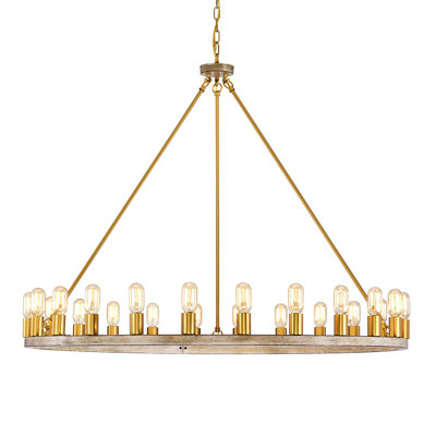 Hempy 24 - Light Dimmable Wheel Chandelier