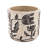 4 Gray Sand And Cement Planters, Brown Botanical Patterns, Bohemian Room Decor Planter , Traits, Interior