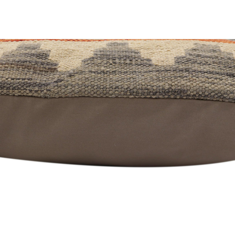 Coussin kilim tissé à la main Southwestern Marsh, H 20 po x l 20 po, Rouille / bleu / beige / gris