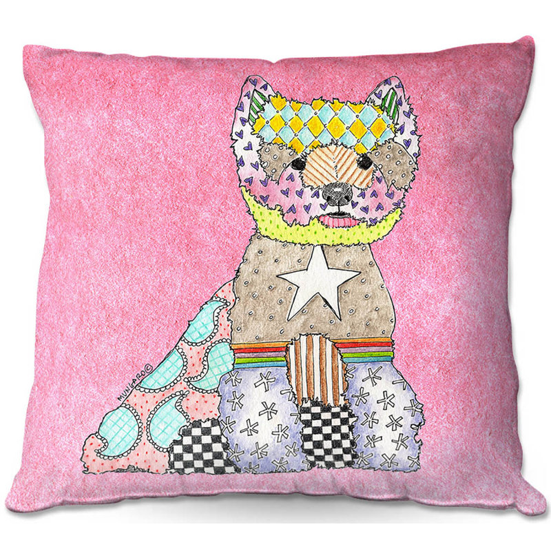  Coussin Westie, 20 po x 20 po, Indigo