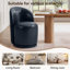 Faux Leather and Leather Swivel Barrel Chair-644449129