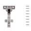 Concealed Soft Close Hinges Half overlay Frameless Soft Close - Polished Nickel - Cabinet Door Hinges (Set of 2)-124958743