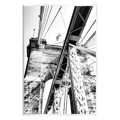 Grey Urban Bridge Wall Plaque Art by Donnie Quillen