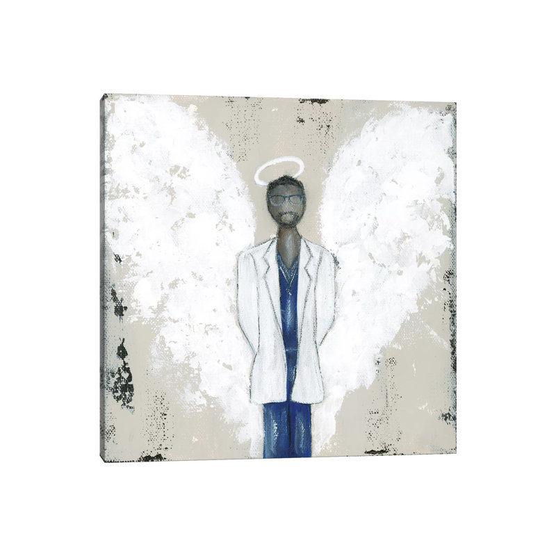 African American Doctor Angel 1 Piece Wall Art on Canvas, 93.98 cm H x 93.98 cm W x 1.91 cm D, Wrapped Canvas