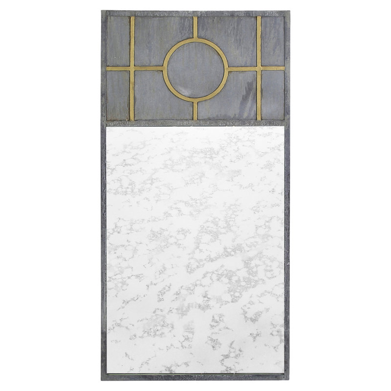 Milan Accent Mirror, 48" x 24", Antiqued Mirror