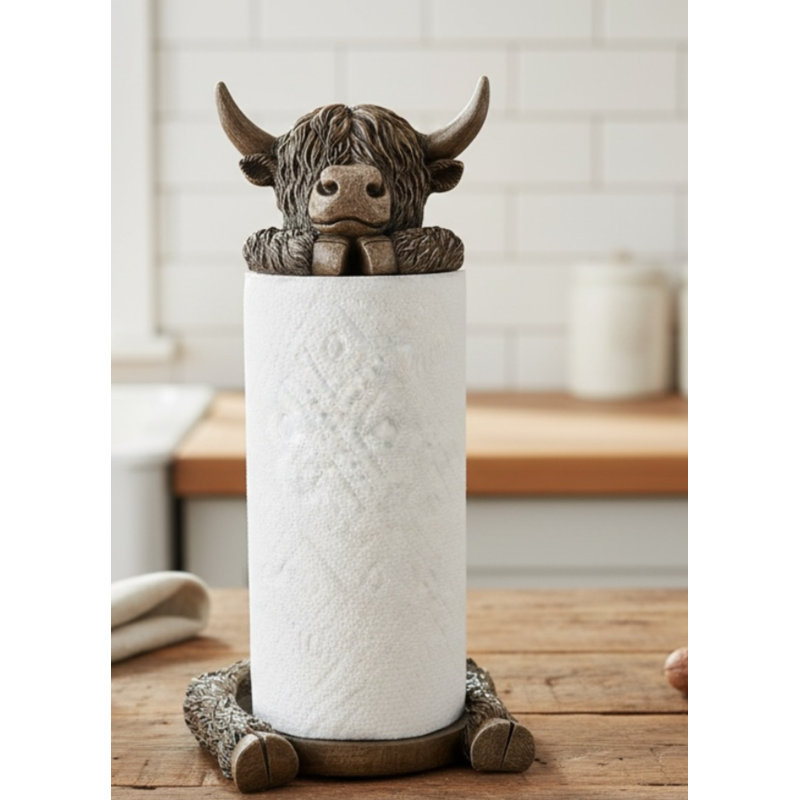 Porte-serviettes de cuisine rustique Highland Cow