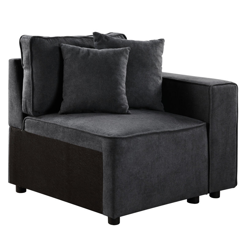 Siège gris élégant avec coussin de dossier ferme et réglable